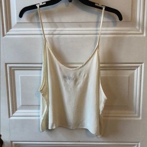 White Brandy Melville Cropped Tank Top
